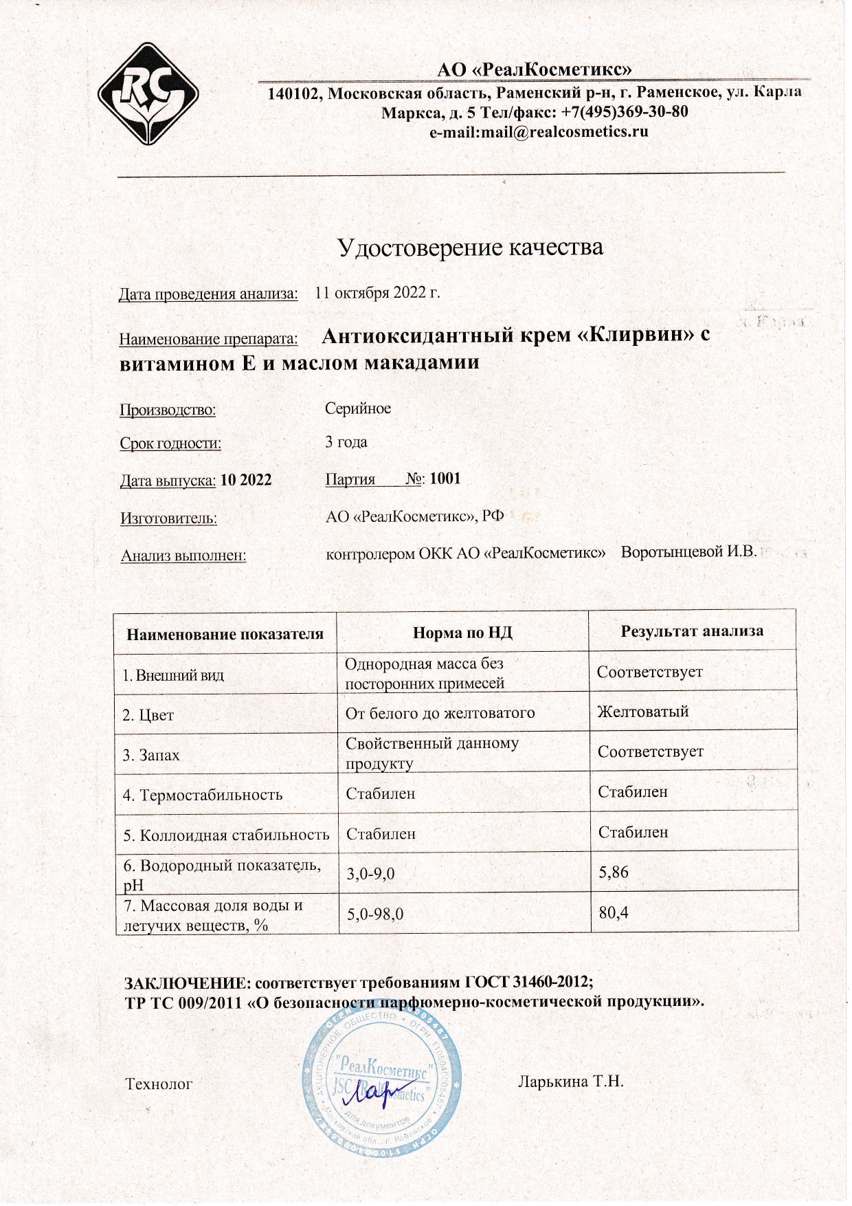 Паспорт №1020221001